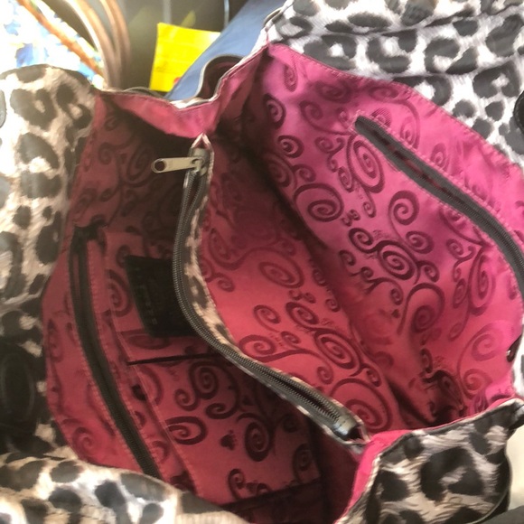 Brighton Rose and Leopard Shoulder Bag - Picture 3 of 5